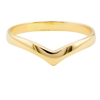 14ct Gold 2g Wishbone Ring Size S